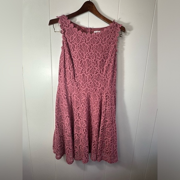 City Vibe Pink Lace Junior Girls Dress Size 13 - Picture 5 of 9